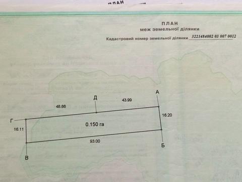 ділянка за адресою с. Борисів, Боженка, 6 А