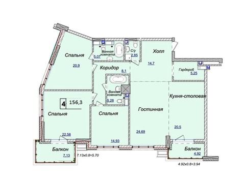 квартира за адресою Андрія Верхогляда вул. (Михайла Драгомирова), 17-Б