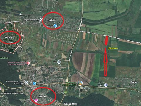 участок по адресу с. Подборцы, Тракт Глинянський