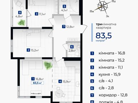 квартира по адресу Гната Хоткевича ул., (Будинок)