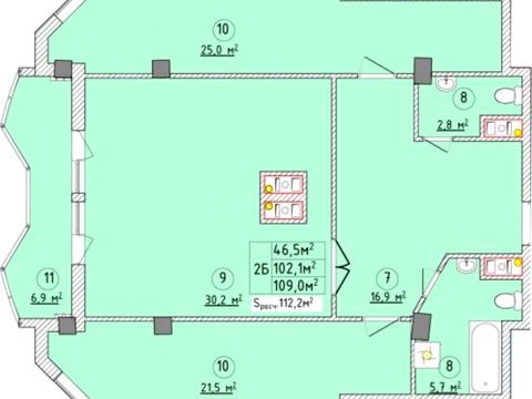 квартира за адресою Одеса, Фонтанська дорога вул. (Перекопской дивизии улица), (Будинок 2)