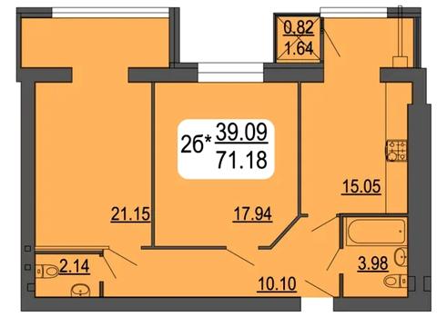 квартира по адресу Немировское шоссе, (Будинок 4)