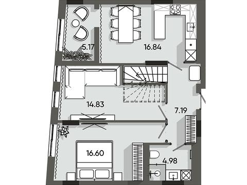 квартира по адресу Пластовая ул. (Силикатная), (Будинок А)