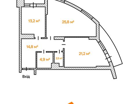 квартира по адресу Чёрных Запорожцев ул. (Петра Запорожця), 26-А