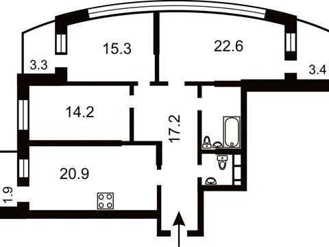 квартира за адресою Київ, Казарменна вул. (Григорія Андрющенка), 6-Г