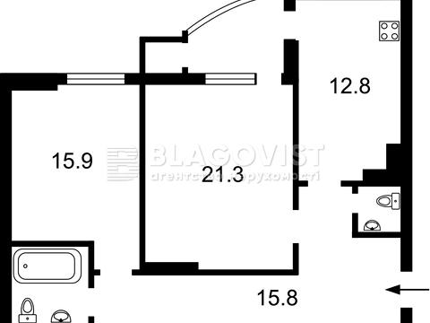 квартира за адресою Петра Григоренка просп., 22/20