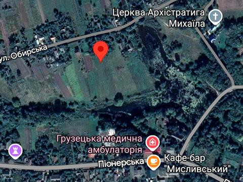 участок по адресу Обирська