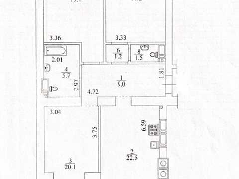 квартира по адресу Радистов ул., 34-Н