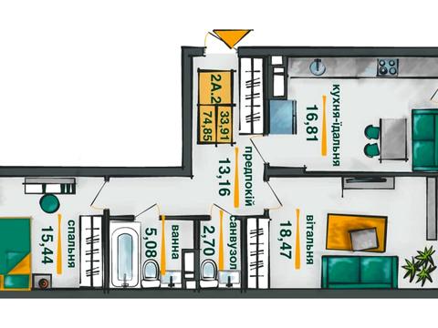 квартира за адресою Івана Виговського вул. (Маршала Гречка), 10-C