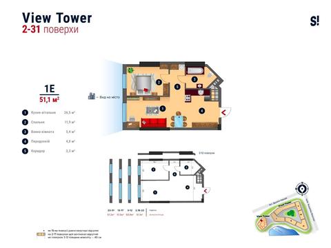 квартира за адресою Миколи Міхновського бульв. (Дружби народів), (Будинок 1)