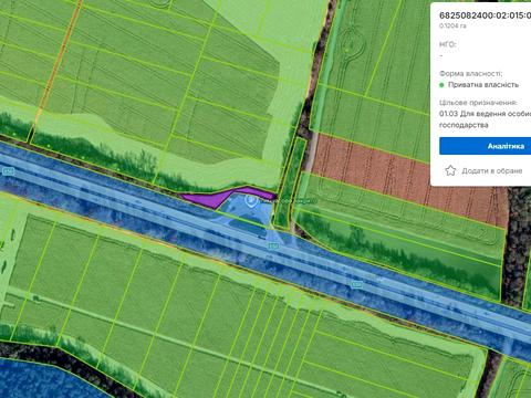 ділянка за адресою Траса М12 (Е50) Хмельницький-Вінниця