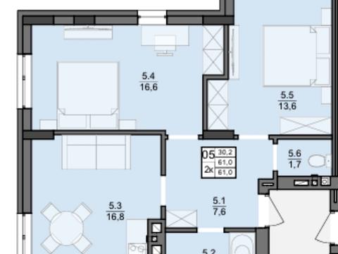 квартира по адресу Кольцевая ул., (Будинок 1)