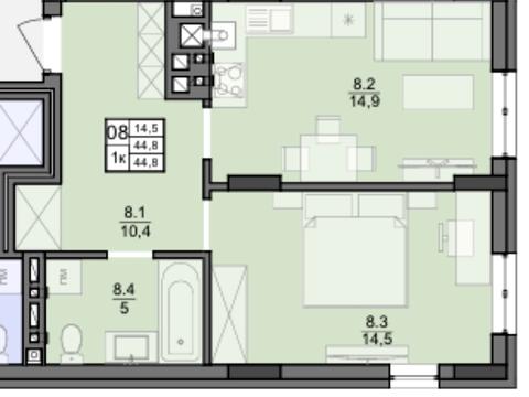 квартира по адресу Кольцевая ул., (Будинок 1)