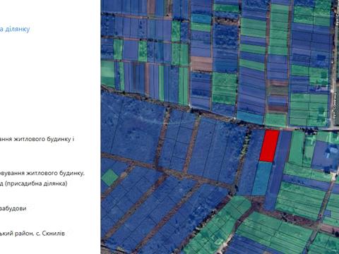ділянка за адресою с. Скнилів, Сонячна
