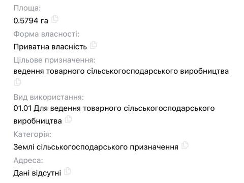 ділянка за адресою Святкова