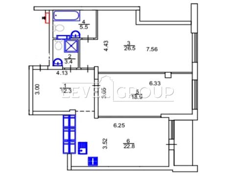квартира по адресу Михаила Бойчука ул. (Киквидзе), 41-Б