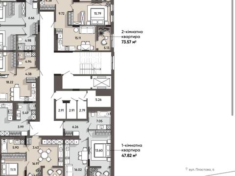 квартира за адресою Пластова вул. (Силікатна), (Будинок С1)