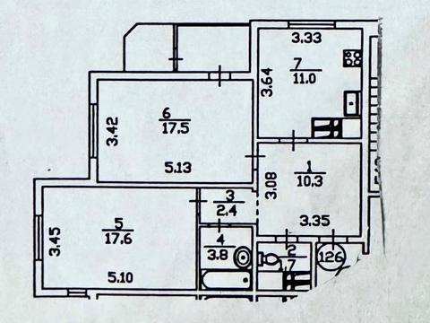 квартира по адресу Феодосийский пер., 14-А