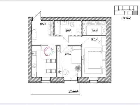 квартира по адресу Миру ул., 7, к. 2