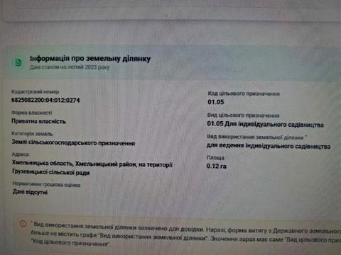 участок по адресу 