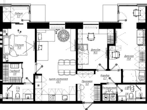 квартира по адресу Сімейна ул., 3
