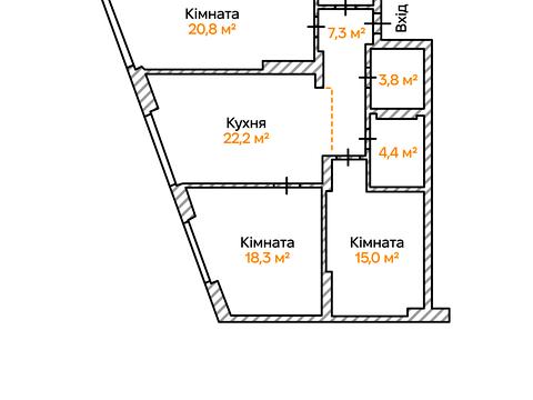 квартира за адресою Князя Романа Мстиславича вул. (Генерала Жмаченка), 22а