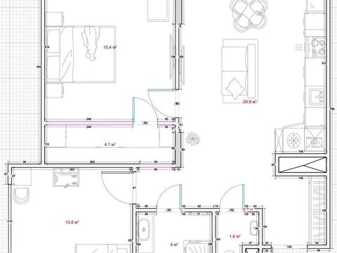 квартира по адресу Евгения Сверстюка ул. (Марины Расковой), 6-Г