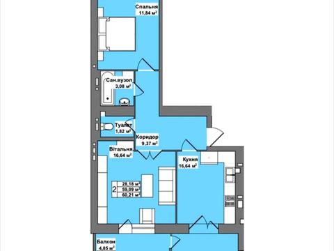 квартира за адресою Тернопільська вул., (Будинок 1)