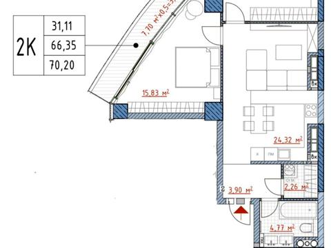 квартира за адресою Іоанна Павла II вул. (Патріса Лумумби), (Будинок 2)