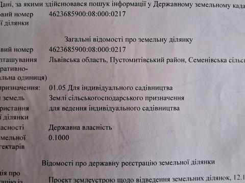 участок по адресу с. Семеновка, 