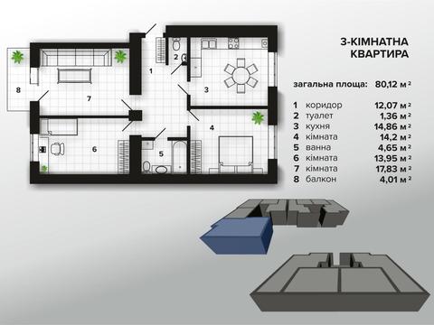 квартира по адресу Гетмана Петра Дорошенко ул., 28б