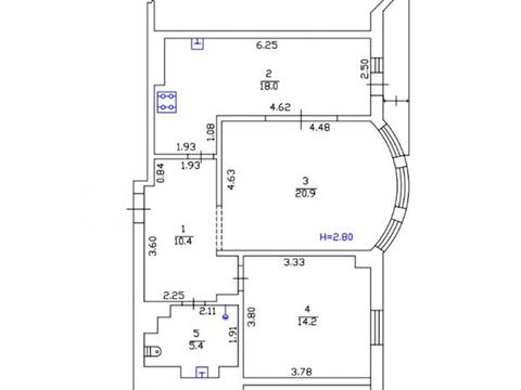 квартира по адресу Гетмана Павла Скоропадского ул. (Толстого), 39