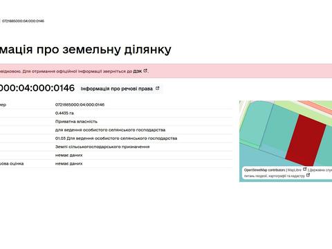 ділянка за адресою 