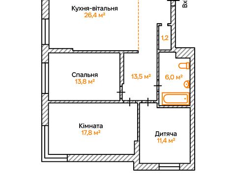 квартира по адресу Евгения Сверстюка ул. (Марины Расковой), 6-Е