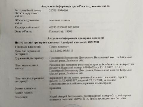 ділянка за адресою 