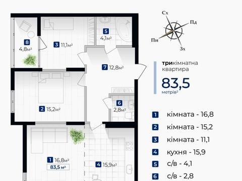 квартира по адресу Гната Хоткевича ул., (Будинок)