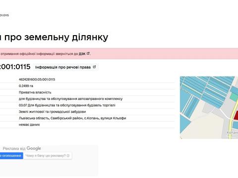 ділянка за адресою 