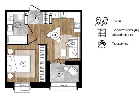 квартира за адресою Петра Дорошенка вул., 44