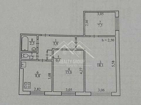 квартира за адресою Космонавтів вул., 7
