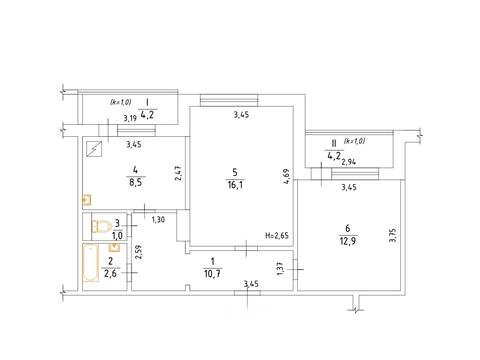 квартира по адресу Оноре де Бальзака ул., 77