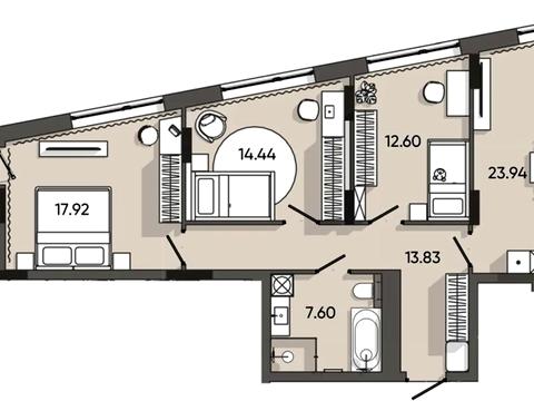 квартира по адресу Пластовая ул. (Силикатная), (Будинок С)