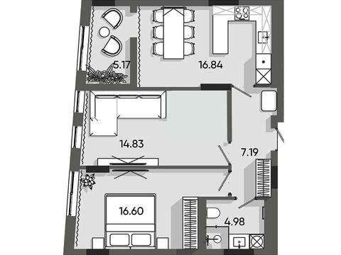 квартира по адресу Пластовая ул. (Силикатная), (Будинок С1)