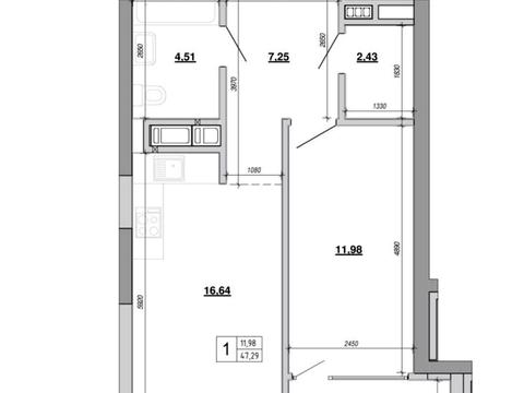 квартира по адресу Ивана Величковского ул., (Будинок 1)