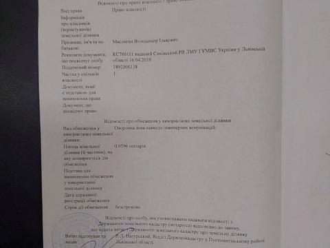 ділянка за адресою с. Сокільники, 