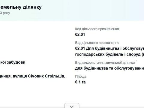 ділянка за адресою 