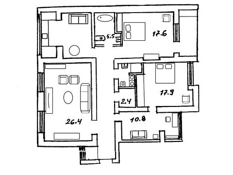 квартира по адресу Антоновича ул. (Горького), 91/14