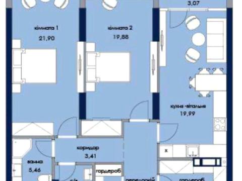 квартира по адресу Князя Романа Мстиславича ул. (Генерала Жмаченка), 22