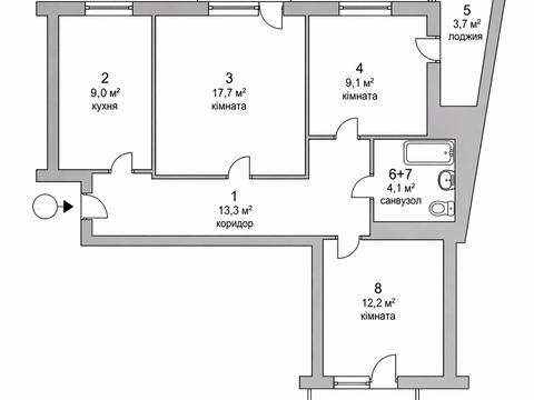 квартира за адресою Гайдамацька вул. (Марфи Струтинської), 35
