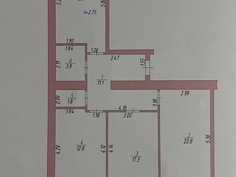 квартира по адресу Озёрная ул., (Будинок 1)