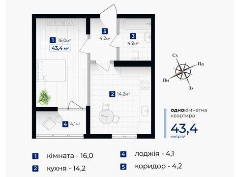 квартира по адресу Гната Хоткевича ул., (Будинок)